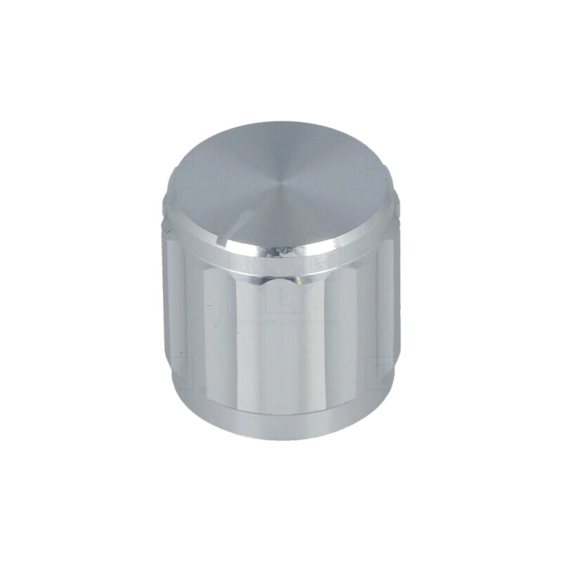 Buton rotativ; cu indicator; aluminiu; Øax: 6,35mm; Ø15x15mm Buton rotativ; cu indicator; aluminiu; Øax: 6,35mm; Ø15x15mm
