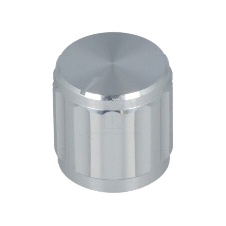 Buton rotativ; cu indicator; aluminiu; Øax: 6,35mm; Ø15x15mm