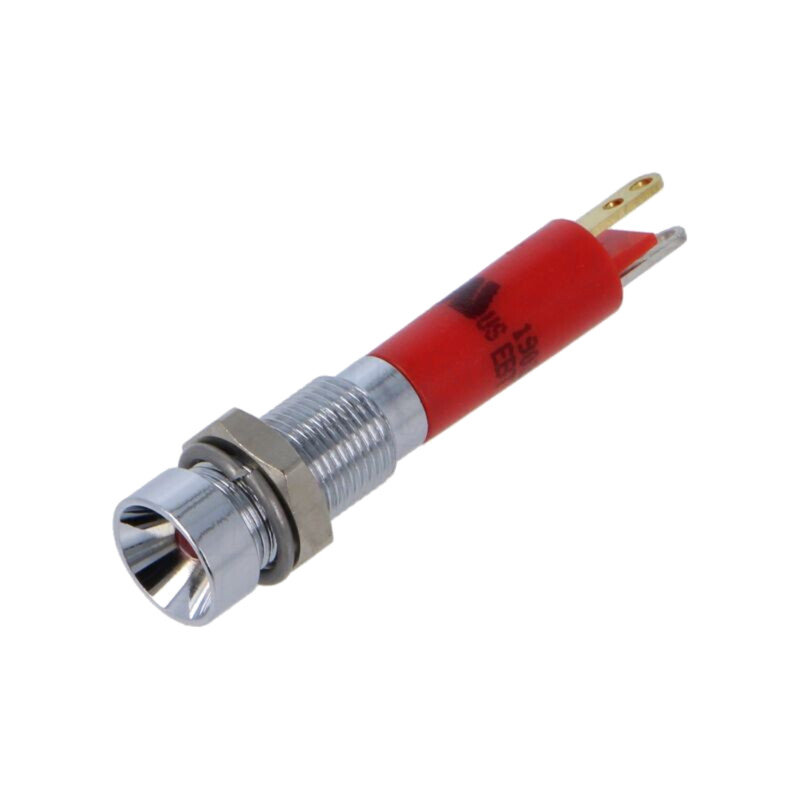 Lampă de control: LED; concav; roşie; 12VDC; Ø6mm; IP40; ØLED: 3mm Lampă de control: LED; concav; roşie; 12VDC; Ø6mm; IP40; ØLED: 3mm