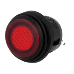 ROCKER; SPST; Poz: 2; ON-OFF; 10A/250VAC; roşie; IP65; lampă cu neon