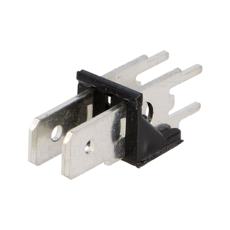 Terminal: conector spadă; 6,3mm; 0,8mm; THT; alamă; cositorit; 500V Terminal: conector spadă; 6,3mm; 0,8mm; THT; alamă; cositorit; 500V