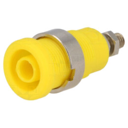 Conector: banană 4mm; soclu; 36A; 1kV; galbenă; nichelat