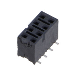 Conector: şiruri pini; mamă; PIN: 8; 2,54mm; aurit; SMT; soclu