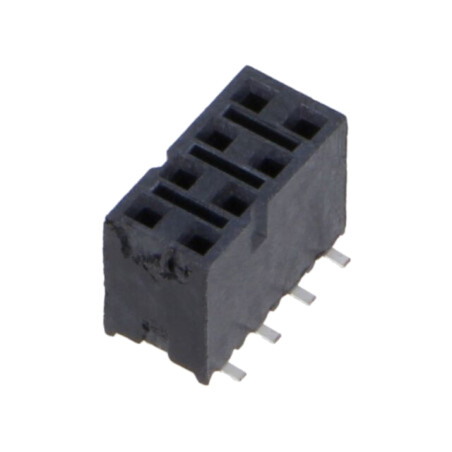 Conector: şiruri pini; mamă; PIN: 8; 2,54mm; aurit; SMT; soclu
