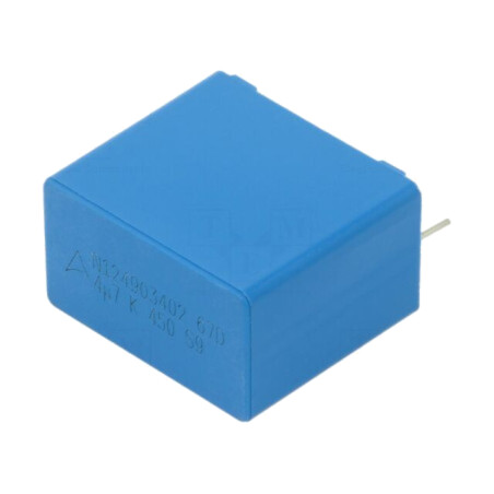 Condensator: cu polipropilenă; 4,7uF; THT; ±10%; 27,5mm; 450VDC