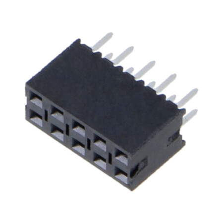 Conector: şiruri pini; soclu; tată; PIN: 10; drept; 2,54mm; THT; 2x5
