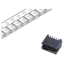 Conector: PCB-PCB; tată; PIN: 10; 1,27mm; TFM; aurit; SMT; soclu; 3,7A