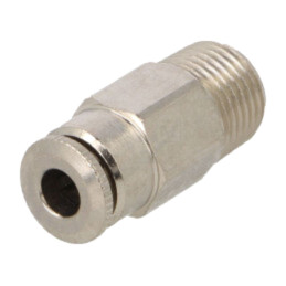 Racord push-in; simplu; 0÷30bar; alamă nichelată; Filet: 1/8"