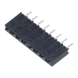 Conector: şiruri pini; soclu; tată; PIN: 8; drept; 2,54mm; THT; 1x8