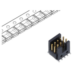 Conector: şiruri pini; tată; PIN: 10; 1,27mm; aurit; SMT; soclu; rolă