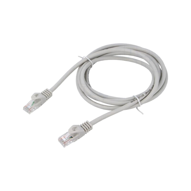 Patch cord; U/UTP; 6; litat; Cu; PVC; gri; 2m; 26AWG; Øcablu: 6,2mm Patch cord; U/UTP; 6; litat; Cu; PVC; gri; 2m; 26AWG; Øcablu: 6,2mm