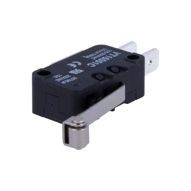 Microîntrerupător SNAP ACTION; 14A/250VAC; cu manetă (cu rolă) Microîntrerupător SNAP ACTION; 14A/250VAC; cu manetă (cu rolă)