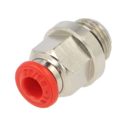 Racord push-in; simplu; -0,99÷20bar; alamă nichelată; Filet: 1/8"