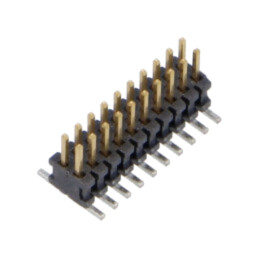 Conector: şiruri pini; tată; PIN: 20; 1,27mm; aurit; SMT; soclu