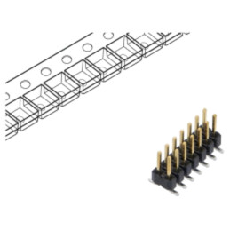 Conector: şiruri pini; tată; PIN: 14; 2,54mm; aurit; SMT; şir pini