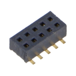 Conector: şiruri pini; mamă; PIN: 10; 1,27mm; aurit; SMT; soclu