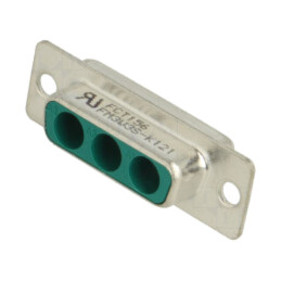 FCT Mixed Layout D-Sub Housing, Female, Tin-plated Shell, 3