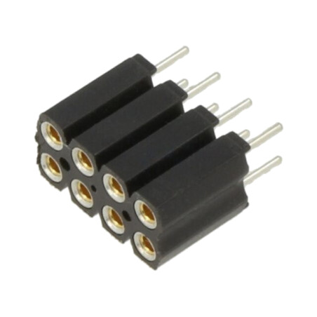 Conector: şiruri pini; soclu; mamă; PIN: 8; drept; 2,54mm; THT; 2x4