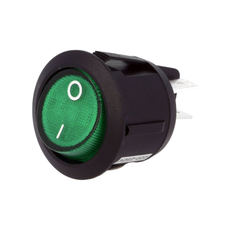 ROCKER; DPST; Poz: 2; ON-OFF; 10A/250VAC; verde; lampă cu neon; 230V ROCKER; DPST; Poz: 2; ON-OFF; 10A/250VAC; verde; lampă cu neon; 230V