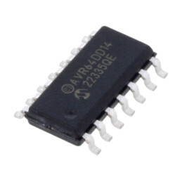 IC: microcontroler AVR; SOIC14; Întrerup.ext: 11; Cmp: 1; AVR64