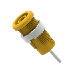 Conector: banană 4mm; soclu; 36A; 1kV; galbenă; nichelat