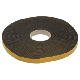 Garnitură; EPDM; Thk: 3mm; neagră; L: 20m; W: 20mm; Fixare: autoadeziv