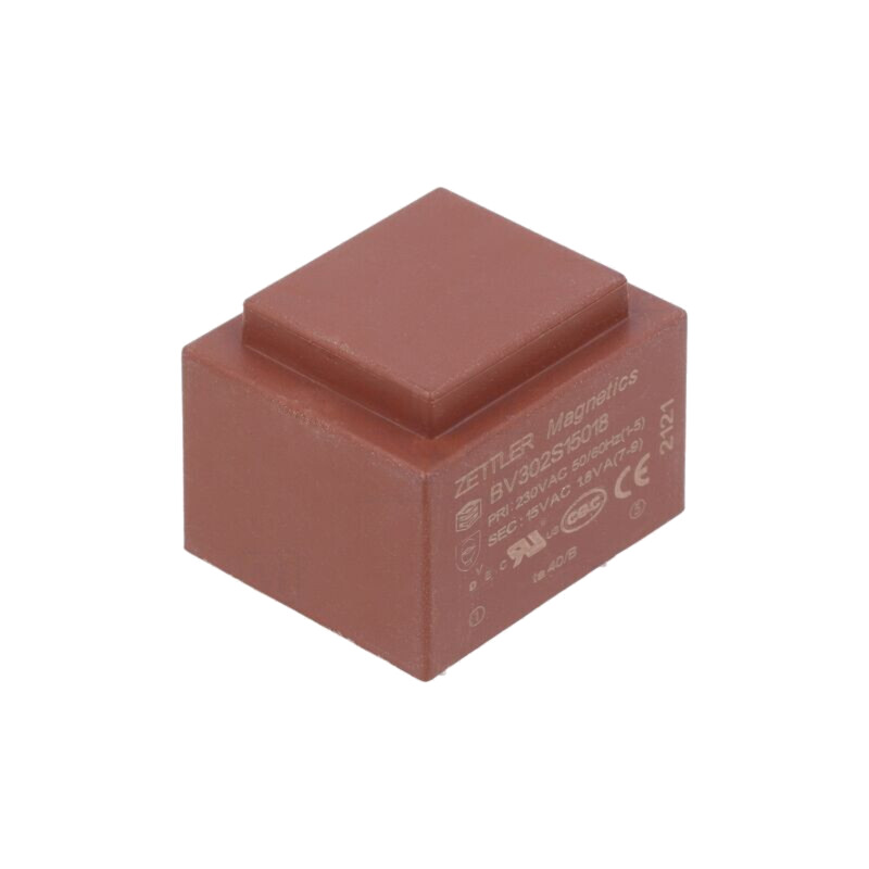 Transformator: încapsulat; 1,8VA; 230VAC; 15V; 120mA; PCB Transformator: încapsulat; 1,8VA; 230VAC; 15V; 120mA; PCB