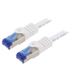 Patch cord; S/FTP; 6a; litat; Cu; LSZH; alb; 0,25m; 26AWG; -20÷75°C