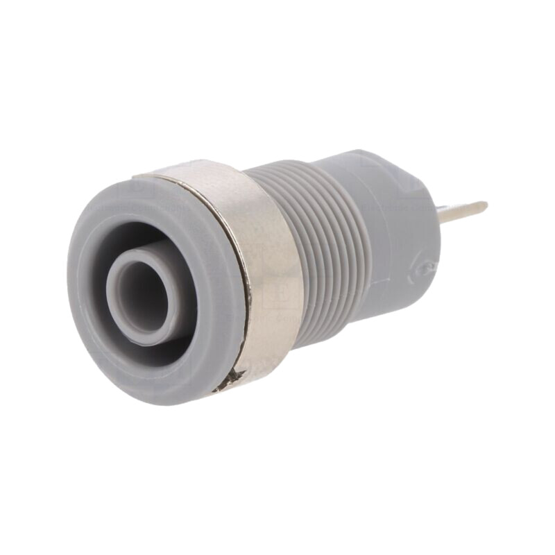 Conector: banană 4mm; soclu; 24A; 1kV; Orif: Ø12,2mm; gri; nichelat Conector: banană 4mm; soclu; 24A; 1kV; Orif: Ø12,2mm; gri; nichelat