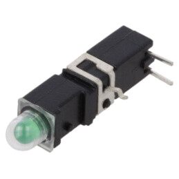 LED; în carcasă; 3,9mm; Nr.diode: 1; verde; 2mA; 60°; 1÷5mcd