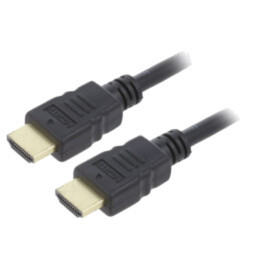 Cablu; HDMI 2.0; HDMI mufă,din ambele părţi; PVC; 0,5m; negru