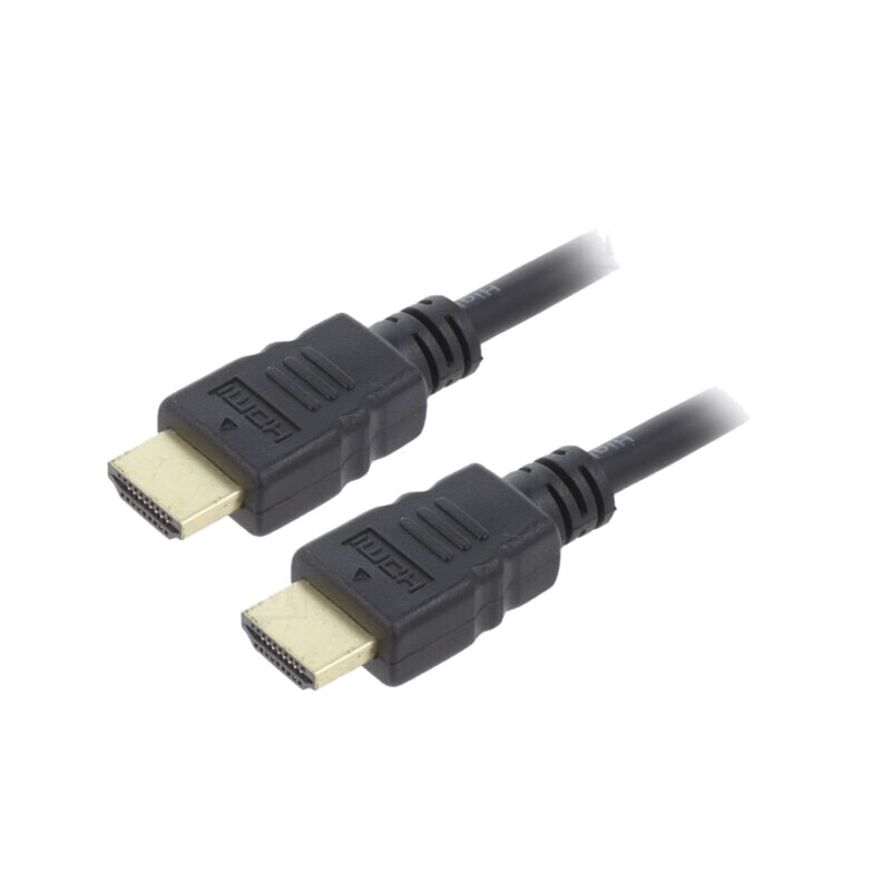 Cablu; HDMI 2.0; HDMI mufă,din ambele părţi; PVC; 0,5m; negru Cablu; HDMI 2.0; HDMI mufă,din ambele părţi; PVC; 0,5m; negru