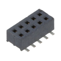 Conector: şiruri pini; mamă; PIN: 10; 1,27mm; aurit; SMT; soclu