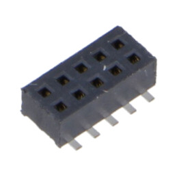 Conector: şiruri pini; mamă; PIN: 10; 1,27mm; aurit; SMT; soclu