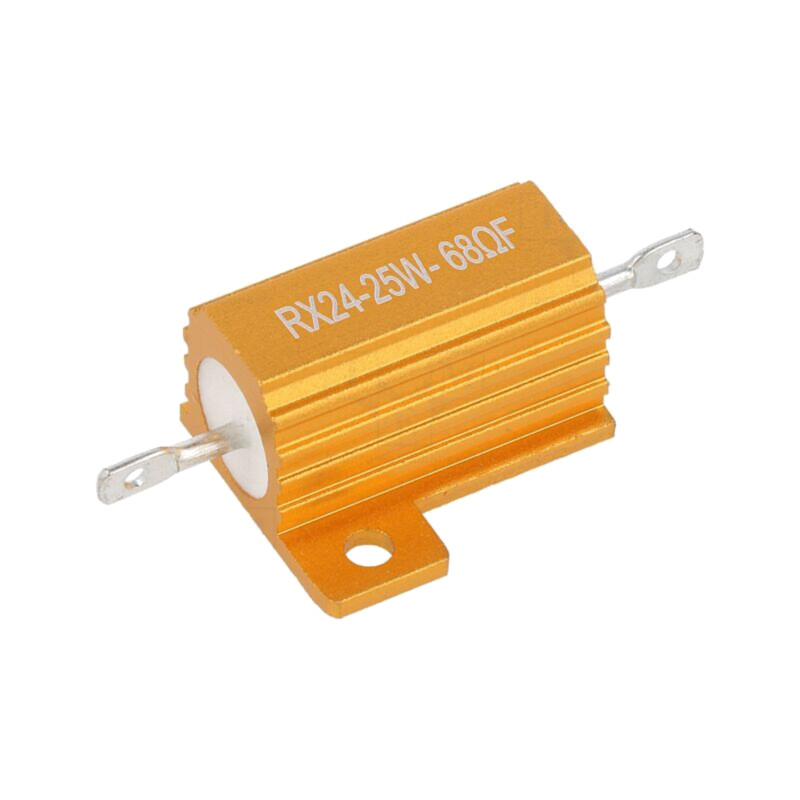 Rezistor: bobinat; cu radiator; 68Ω; 25W; ±1%; 50ppm/°C; pt.lipit