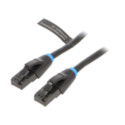 Patch cord; U/UTP; 6; OFC; PVC; negru; 1,5m; 26AWG; Fire: 8
