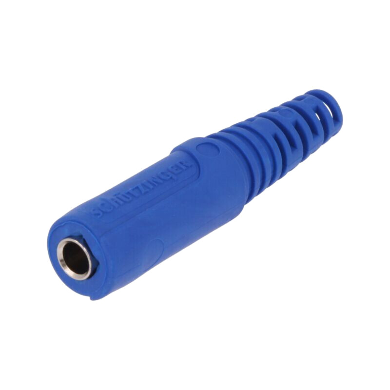 Conector: banană 4mm; soclu; 32A; 33VAC; 70VDC; albastră; nichelat Conector: banană 4mm; soclu; 32A; 33VAC; 70VDC; albastră; nichelat