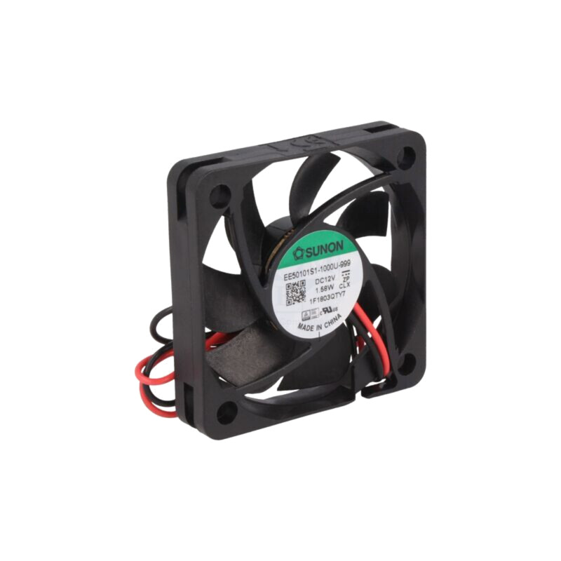Ventilator: DC; axial; 12VDC; 50x50x10mm; 21,97m3/h; 30,7dBA; 26AWG Ventilator: DC; axial; 12VDC; 50x50x10mm; 21,97m3/h; 30,7dBA; 26AWG