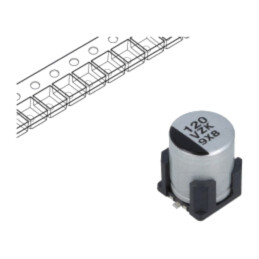 Condensator: hibrid; 120uF; 35VDC; ESR: 35mΩ; ZKU; SMD; ±20%; 4000h