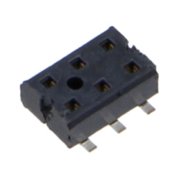 Conector: PCB-PCB; mamă; PIN: 6; 2mm; CLT; aurit; SMT; soclu; 4,1A