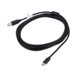 Cablu; USB 2.0; USB B mufă,USB C mufă; aurit; 3m; negru; Fire: Cu