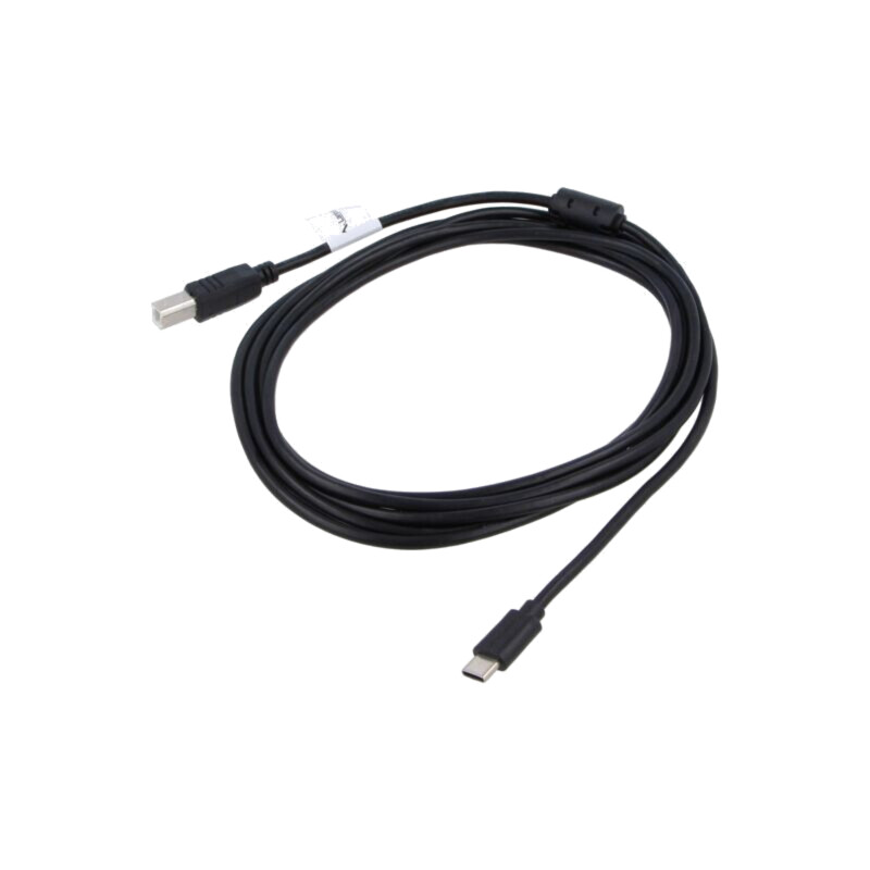 Cablu; USB 2.0; USB B mufă,USB C mufă; aurit; 3m; negru; Fire: Cu Cablu; USB 2.0; USB B mufă,USB C mufă; aurit; 3m; negru; Fire: Cu