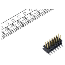 Conector: şiruri pini; tată; PIN: 14; 1,27mm; gold flash; SMT; soclu