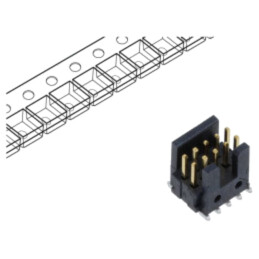 Conector: şiruri pini; tată; PIN: 10; 1,27mm; gold flash; SMT; soclu