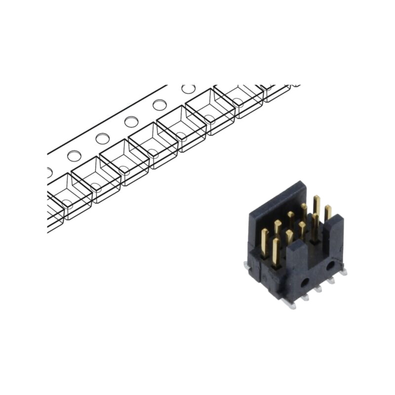 Conector: şiruri pini; tată; PIN: 10; 1,27mm; gold flash; SMT; soclu Conector: şiruri pini; tată; PIN: 10; 1,27mm; gold flash; SMT; soclu