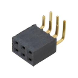 Conector: şiruri pini; mamă; PIN: 6; 2,54mm; aurit; THT; soclu