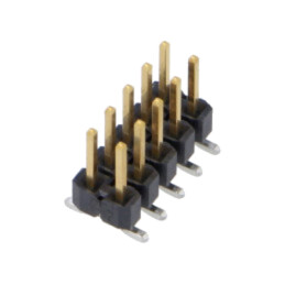 Conector: şiruri pini; tată; PIN: 10; 2,54mm; aurit; SMT; şir pini