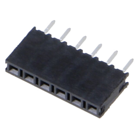 Conector: şiruri pini; soclu; tată; PIN: 6; drept; 2,54mm; THT; 1x6