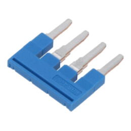 Punte de conectare; piste: 4; albastră; Lăţ: 6mm; UL94V-0