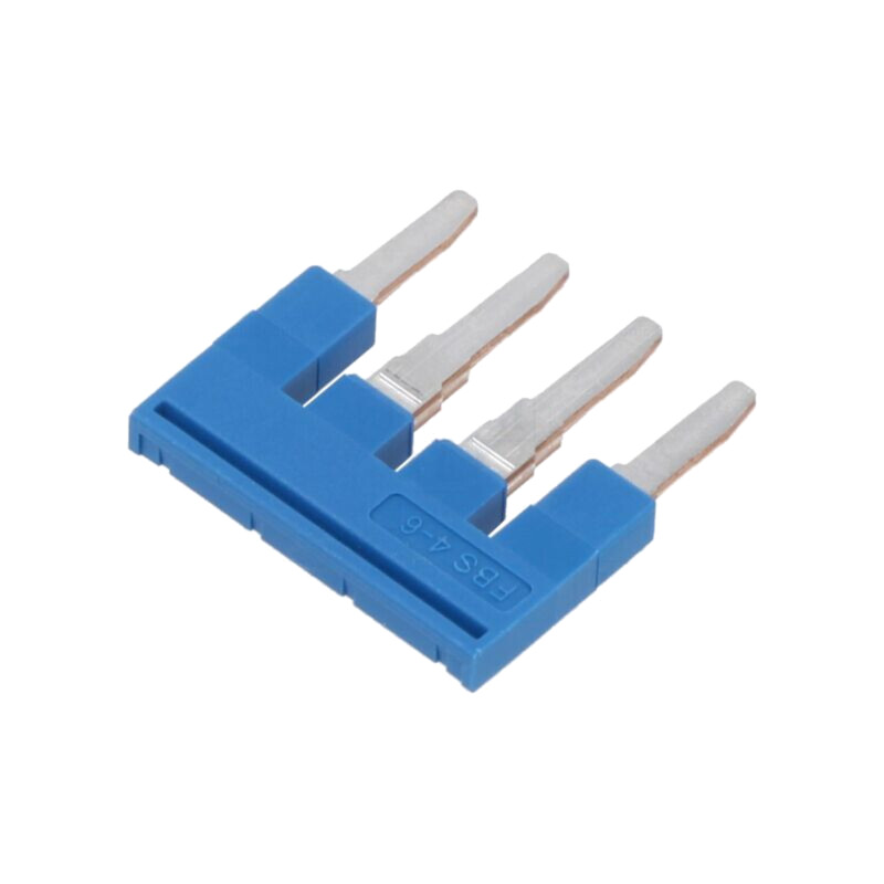 Punte de conectare; piste: 4; albastră; Lăţ: 6mm; UL94V-0
